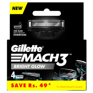 GILLETE MACH 3 CHARCOAL CART 4S - SuperMarcheStore