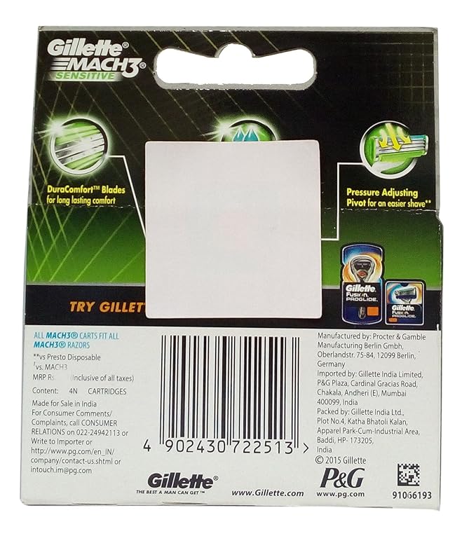 GILLETE MACH 3 SENSITIVE 4N - SuperMarcheStore
