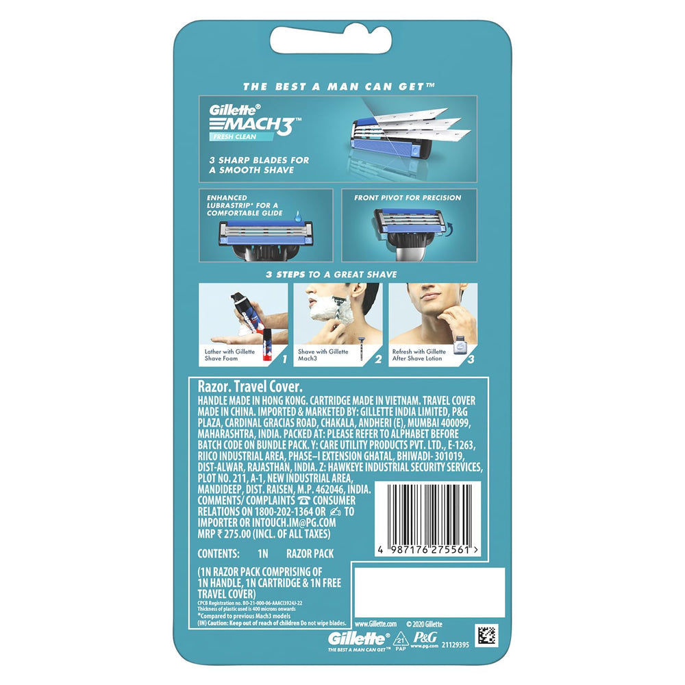 GILLETTE MACH3 TURBO PLUS RAZORS 1N - SuperMarcheStore