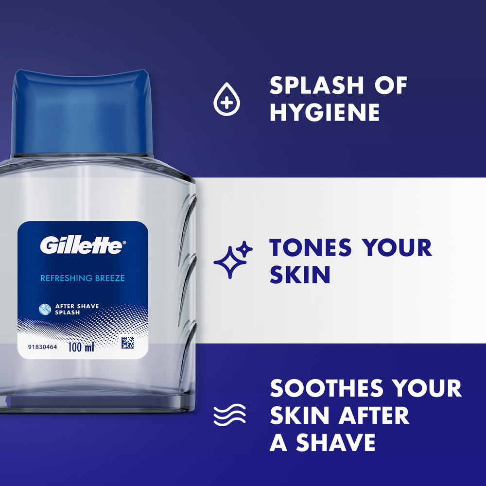 GILLETTE REFRESHING BREEZE AFTER SHAVE SPLASH 100 ML - SuperMarcheStore