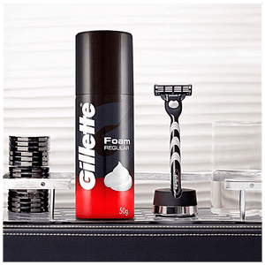 GILLETTE REGULAR SHAVING FOAM 196G - SuperMarcheStore