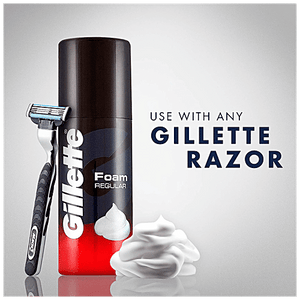 GILLETTE REGULAR SHAVING FOAM 196G - SuperMarcheStore