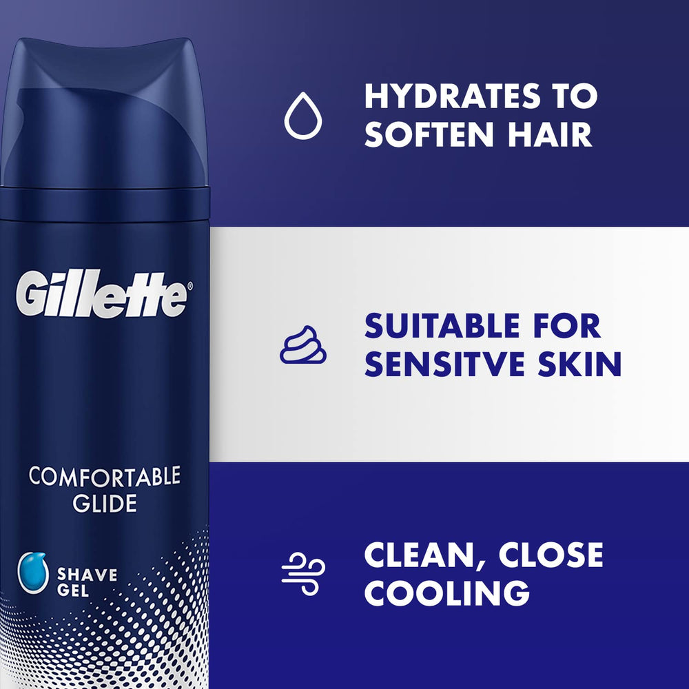 GILLETTE SHAVE GEL COMFORTABLE GLIDE 195 GM - SuperMarcheStore