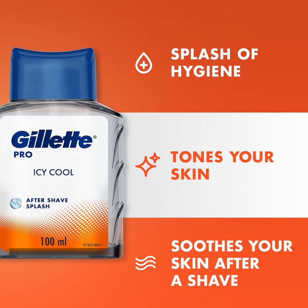 GILLLETTE PRO ICY COOL AFTER SHAVE SPLASH 100 ML - SuperMarcheStore