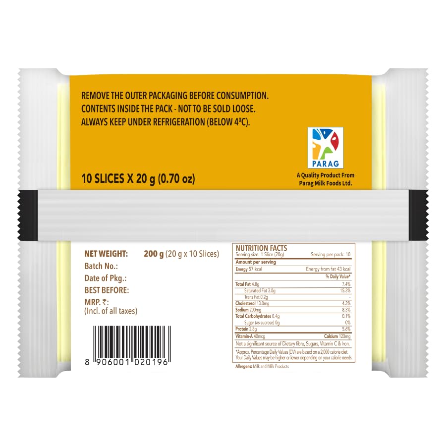 GO CHEESE SLICE PLAIN 200G - SuperMarcheStore
