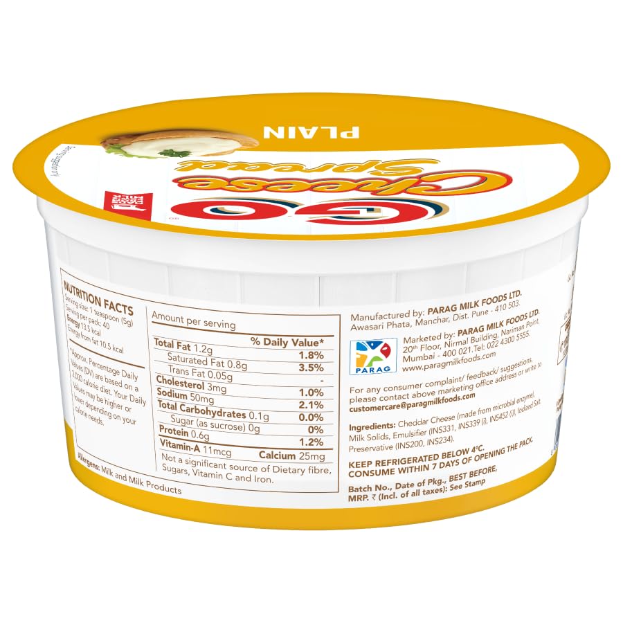GO CHEESE SPREAD PLAIN 200G - SuperMarcheStore