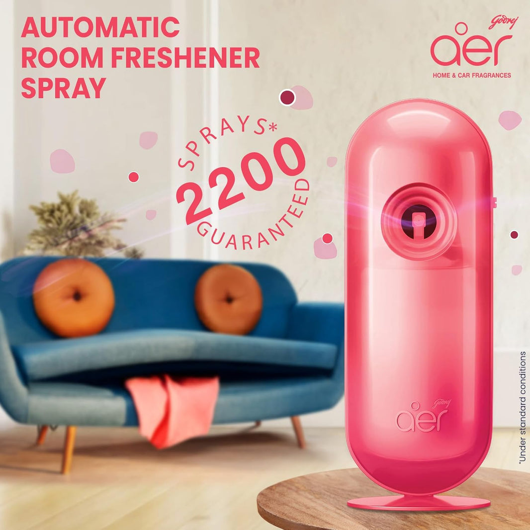 GODREJ AER MATIC COMBI PETAL CRUSH PINK 2200 SPRAYS - SuperMarcheStore