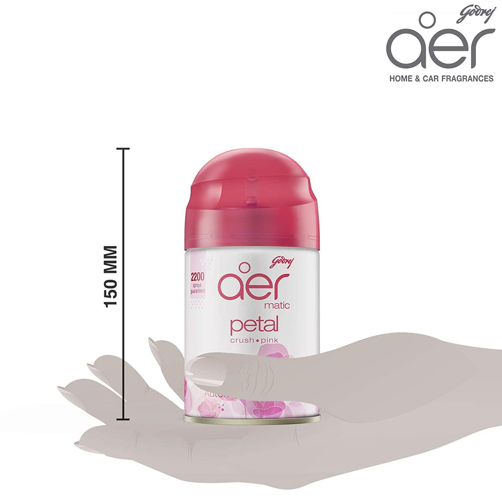 GODREJ AER MATIC PETAL CRUSH PINK SPRAY REFILL 225 ML - SuperMarcheStore