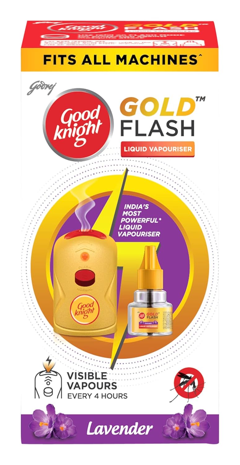 GODREJ GOOD NIGHT GOLD FLASH LQD VAPOURUSER LAVENDER 45 ML - SuperMarcheStore
