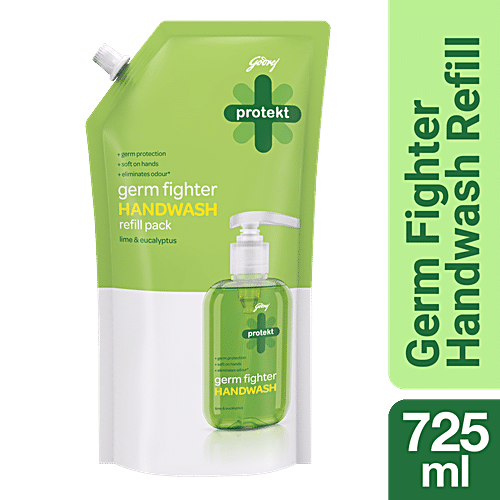 GODREJ PROTEKT GERM FIGHT HANDWASH LIME & EUCALYPTUS 725 ML - SuperMarcheStore