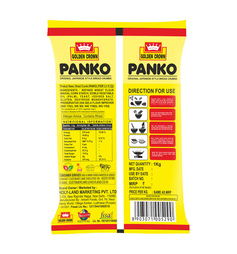 GOLDEN CROWN PANKO JAPANESE STYLE BREAD CRUMBS 1 KG - SuperMarcheStore