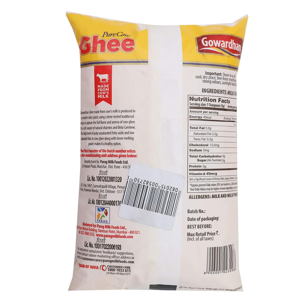 GOW PURE COW GHEE 1L - SuperMarcheStore