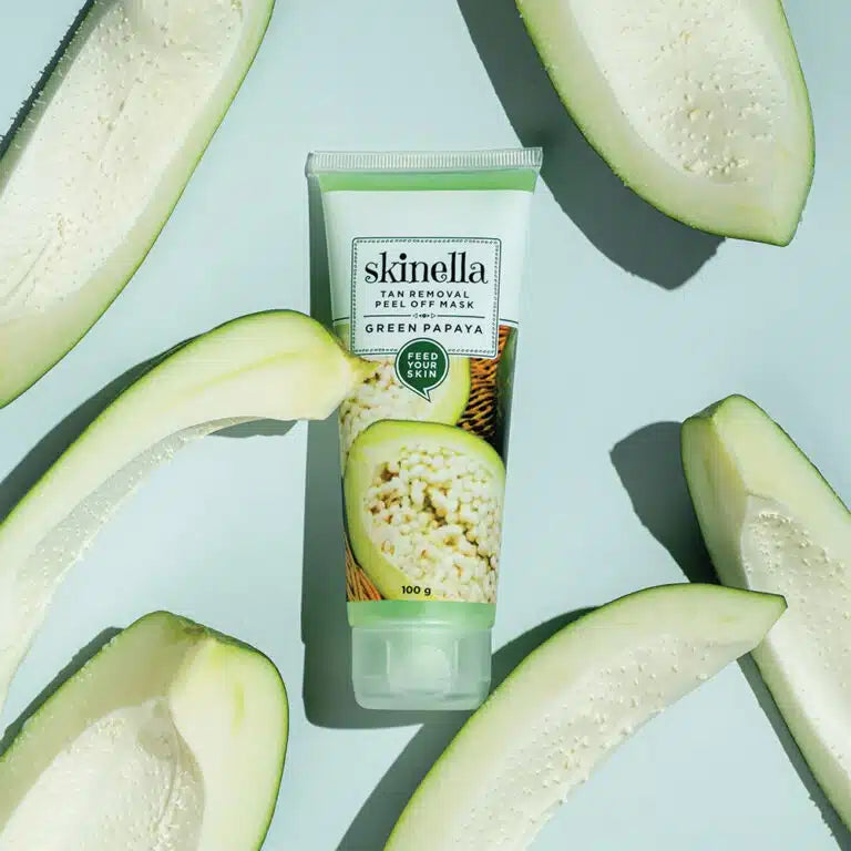 SKINELLA GREEN PAPAYA TAN REMOVAL PEEL OFF MASK 100G