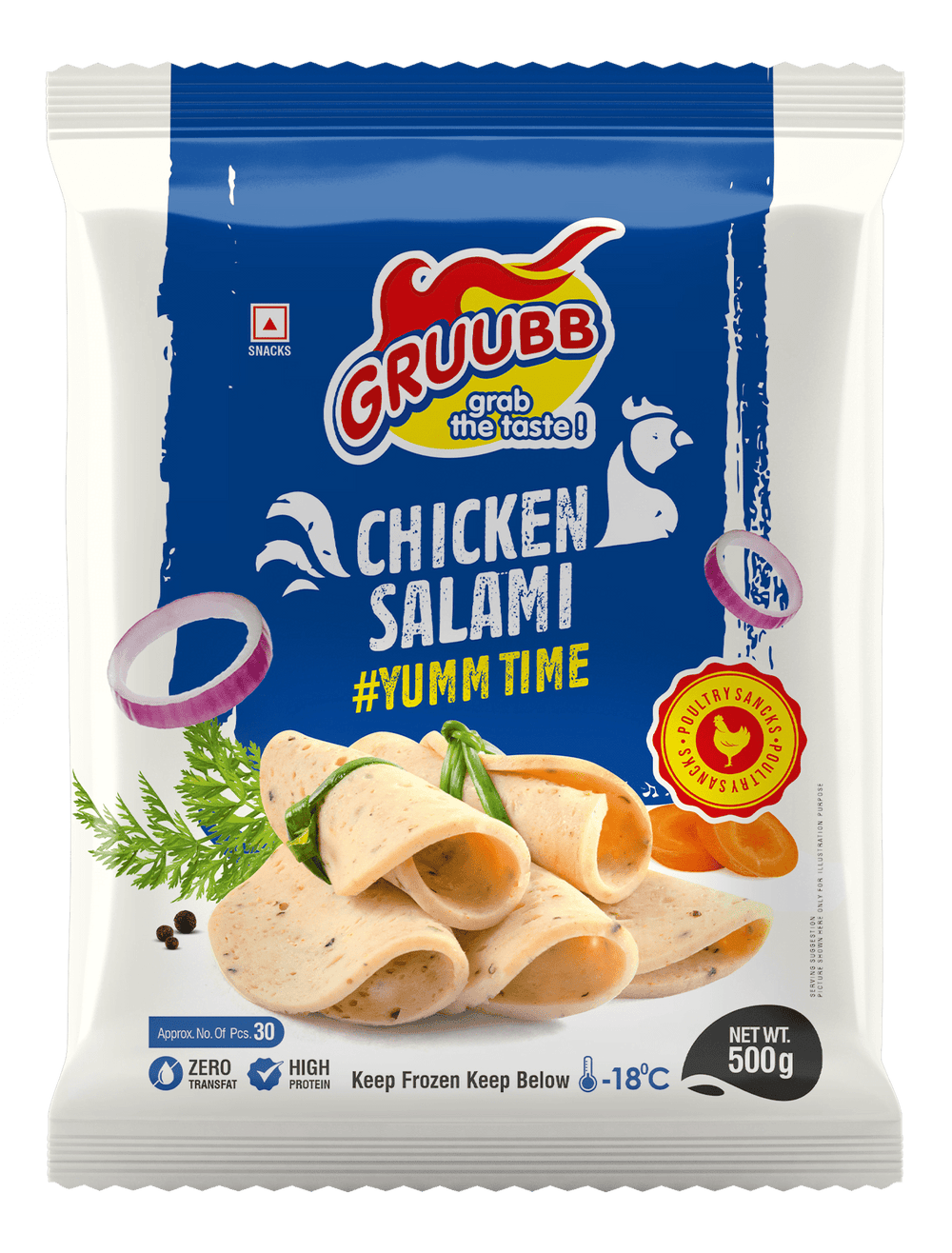 GRUUBB CHICKEN SALAMI 500GM - SuperMarcheStore