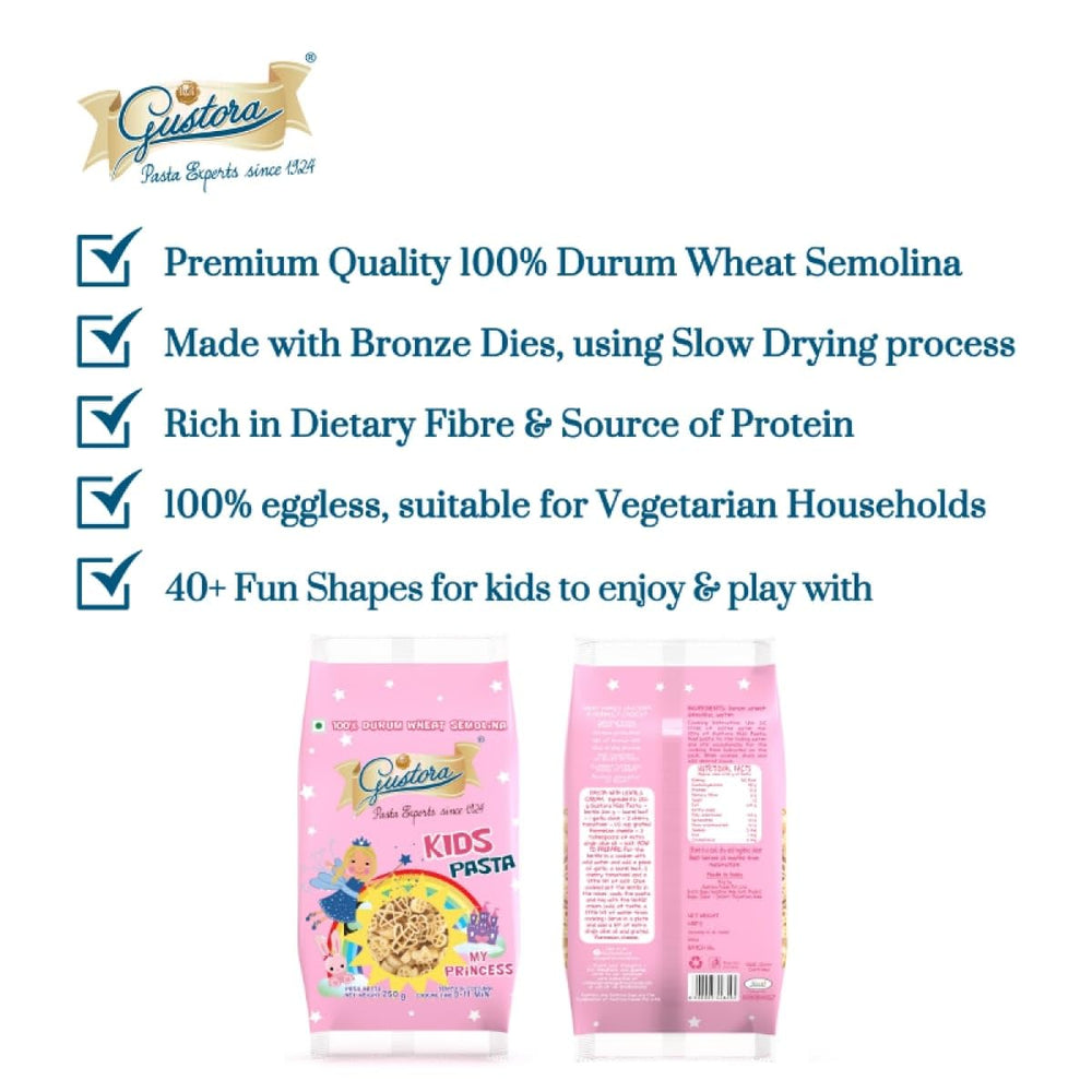 GUSTORA KIDS PASTA MY PRINCESS 250GM - SuperMarcheStore