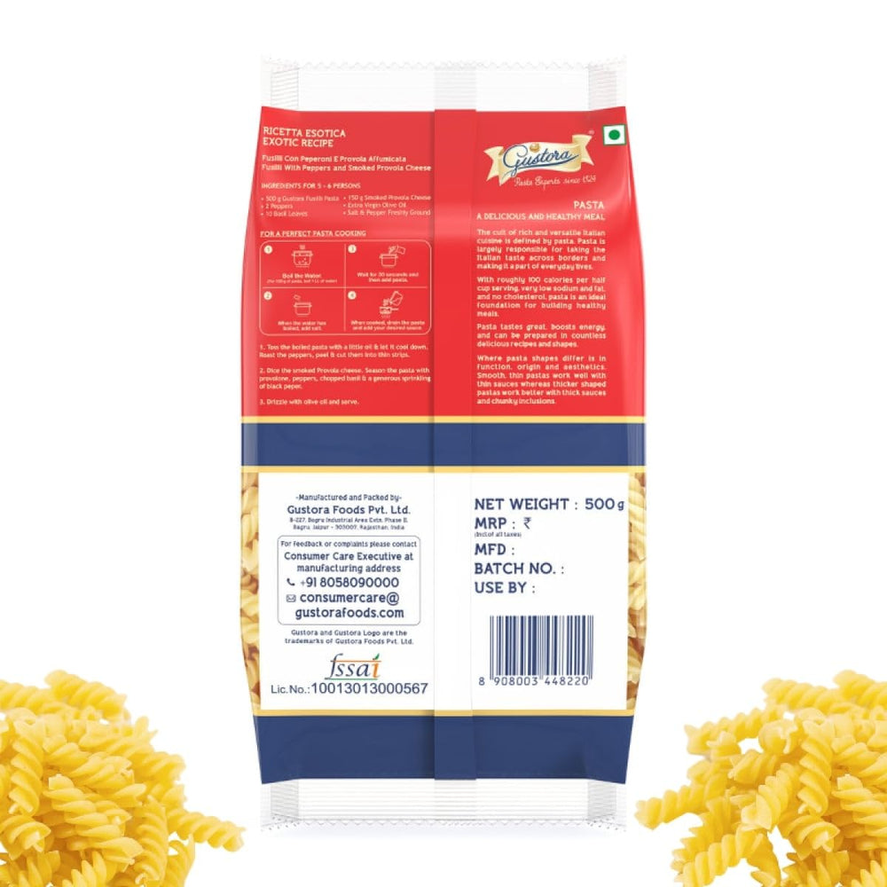 GUSTORA PASTA FUSILLI 500 GM - SuperMarcheStore