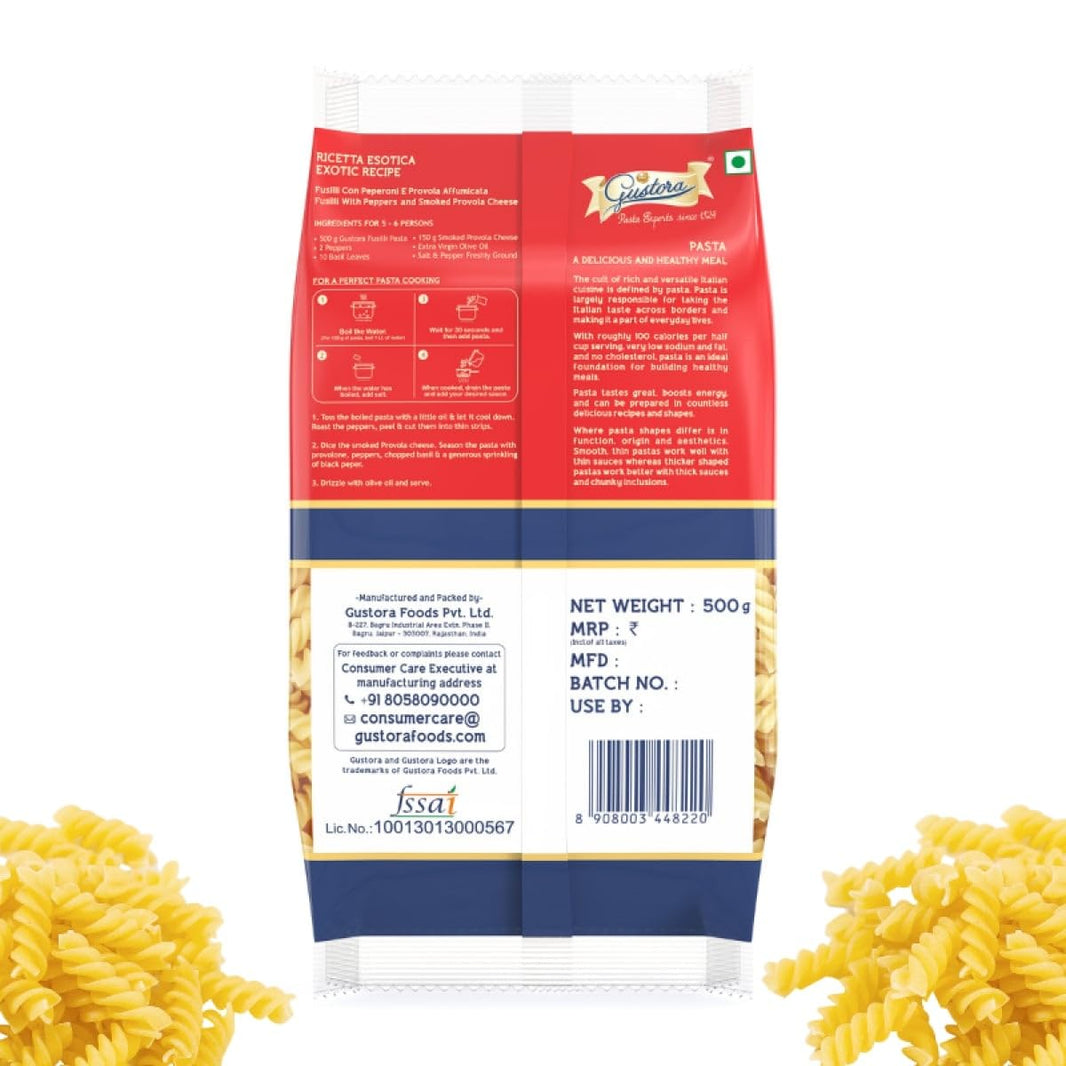 GUSTORA PASTA FUSILLI 500 GM - SuperMarcheStore