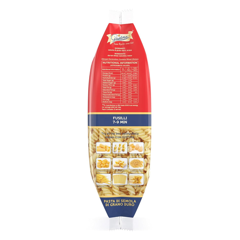 GUSTORA PASTA FUSILLI 500 GM - SuperMarcheStore