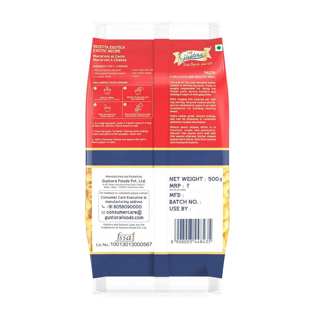 GUSTORA PASTA MACRONI 500 GM - SuperMarcheStore