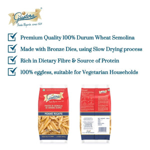 GUSTORA PASTA PENNE RIGATE 500 GM - SuperMarcheStore