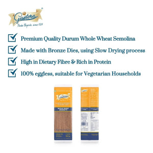 GUSTORA WHOLE WHEAT SPAGHETTI 500 GM - SuperMarcheStore