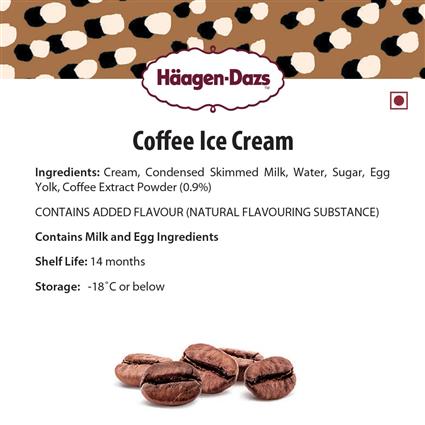 HAGGEINDAS COFFEE MINI ICE CREAM, 100ML - SuperMarcheStore