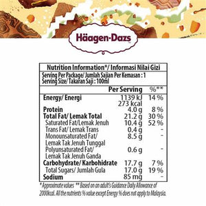 HAGGEINDAS MACADEMIA NUT MINI ICE CREAM, 100ML - SuperMarcheStore