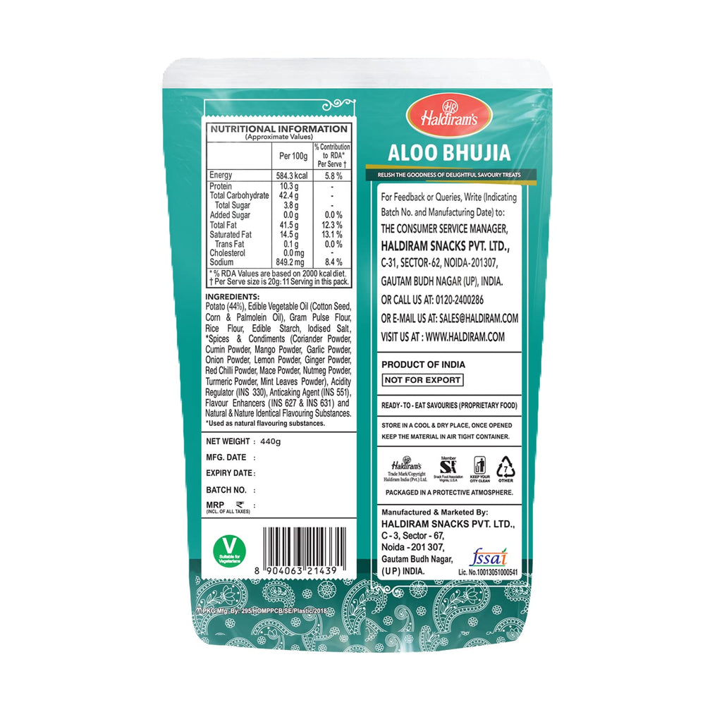 HALDIRAM ALOO BHUJIA 440 GM - SuperMarcheStore