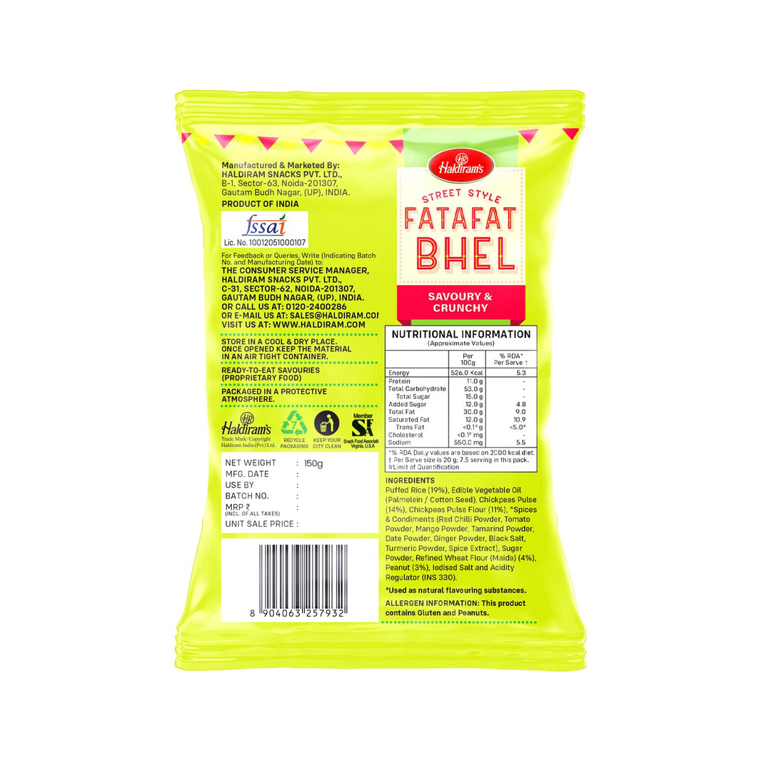 HALDIRAM FATAFAT BHEL 150G - SuperMarcheStore