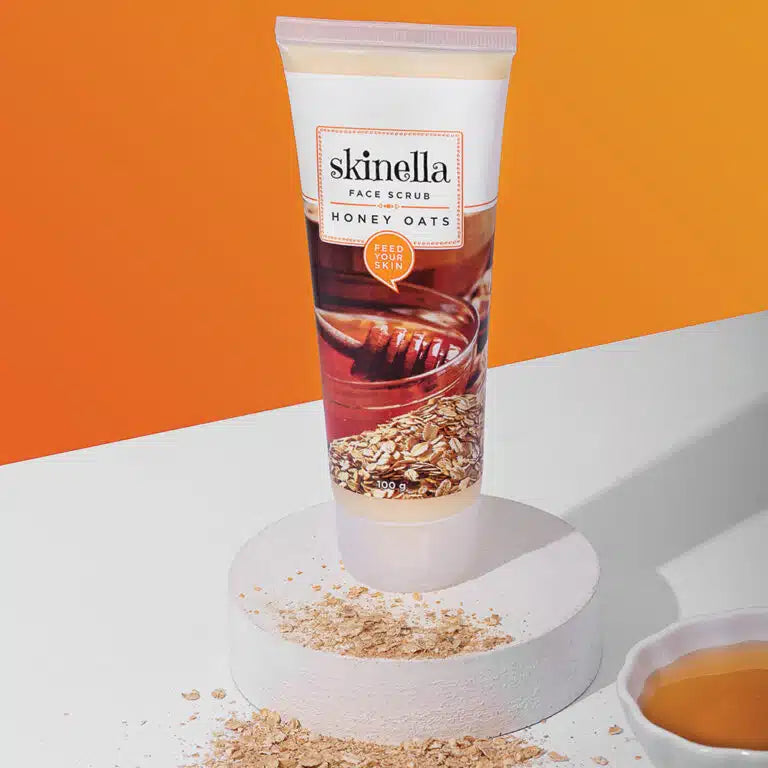 SKINELLA HONEY OATS FACE SCRUB 100G