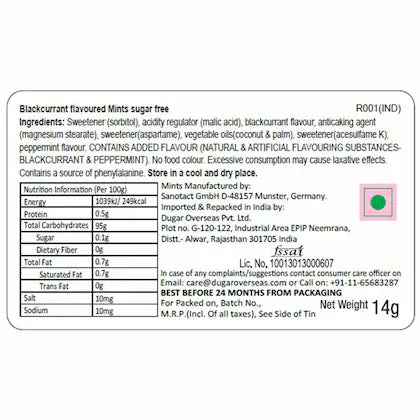 IMPACT MINT 14G - BLACKCURRANT (12 X 12PCS)