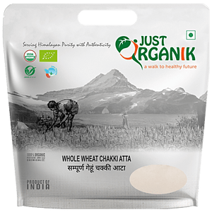 JUST ORGANIK WHOLE WHEAT CHAKKI FLOUR 5KG - SuperMarcheStore