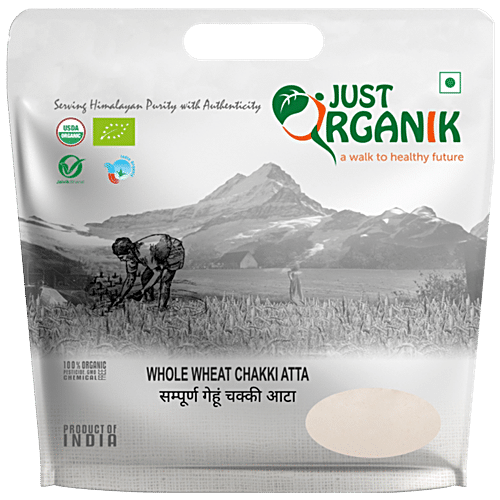 JUST ORGANIK WHOLE WHEAT CHAKKI FLOUR 5KG - SuperMarcheStore