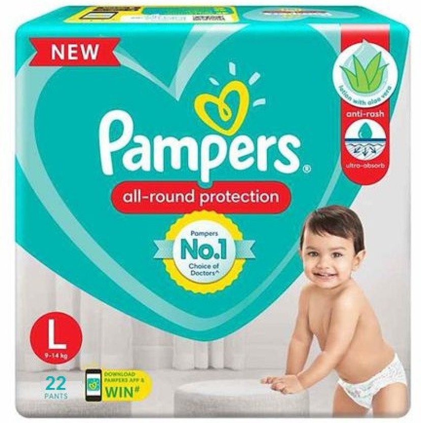 PAMPERS HAPPY SKIN PANTS L(9-14KG) 22N