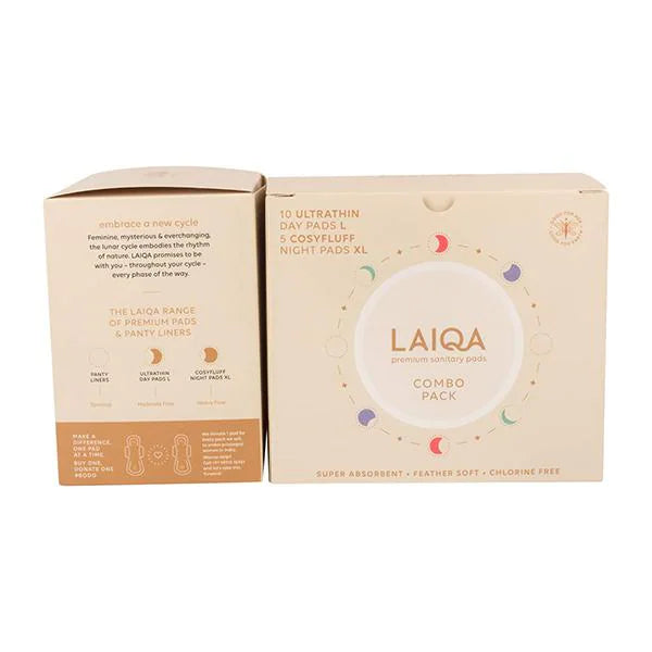 LAIQA PREMIUM SANITARY PADS XL 10N