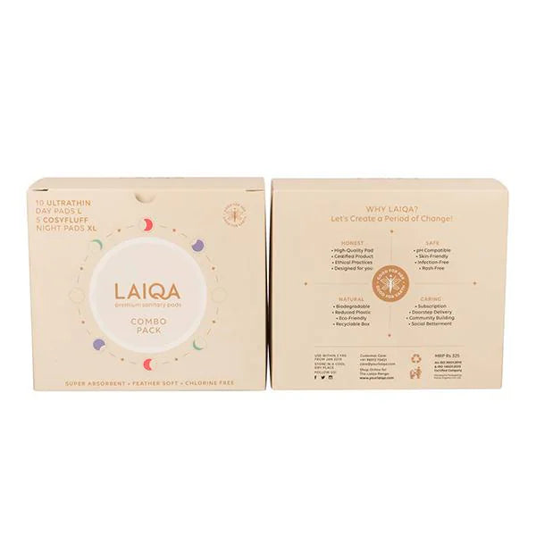 LAIQA PREMIUM SANITARY PADS XL 10N