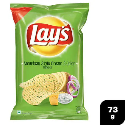 LAYS AMERICAN STYLE CREAM & ONION FLV 78G