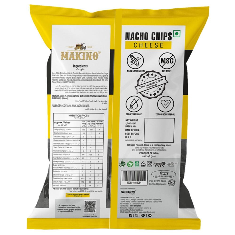MAKINO NACHO CHIPS CHEESE 60G