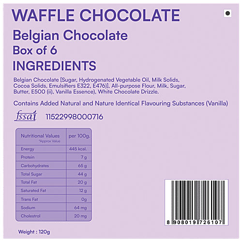 NOVA NOVA WAFFLE COOKIE BELGIAN CHOCOLATE 120 GM - SuperMarcheStore