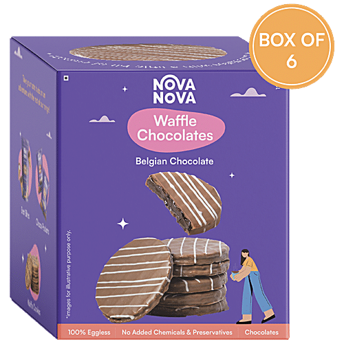 NOVA NOVA WAFFLE COOKIE BELGIAN CHOCOLATE 120 GM - SuperMarcheStore