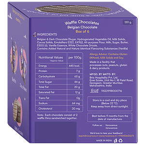 NOVA NOVA WAFFLE COOKIE BELGIAN CHOCOLATE 120 GM - SuperMarcheStore