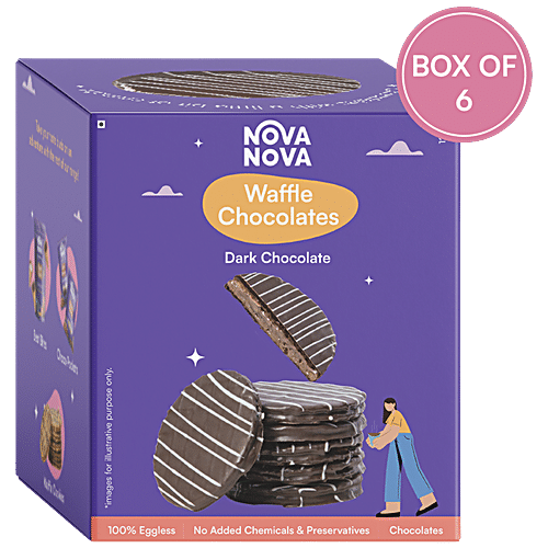 NOVA NOVA WAFFLE COOKIE DARK CHOCOLATE 120 GM - SuperMarcheStore