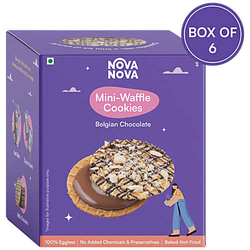 NOVA NOVA WAFFLE COOKIES BELGIAN CHOCOLATE 65 GM - SuperMarcheStore