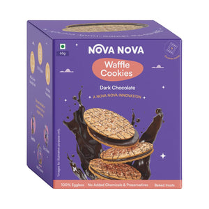 NOVA NOVA WAFFLE COOKIES DARK CHOCOLATE 65 GM - SuperMarcheStore