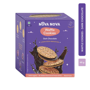 NOVA NOVA WAFFLE COOKIES DARK CHOCOLATE 65 GM - SuperMarcheStore