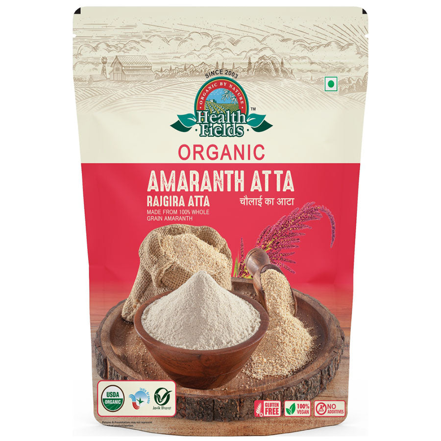 HEALTH FIELDS ORGANIC AMARANATH ATTA 500 GM