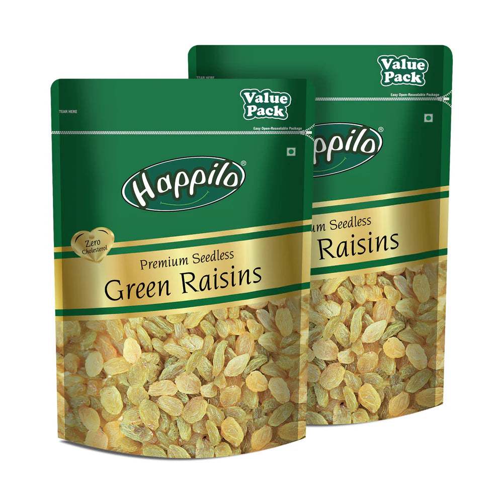 HAPPILO PREMIUM SEEDLESS GREEN RAISINS 250 GM