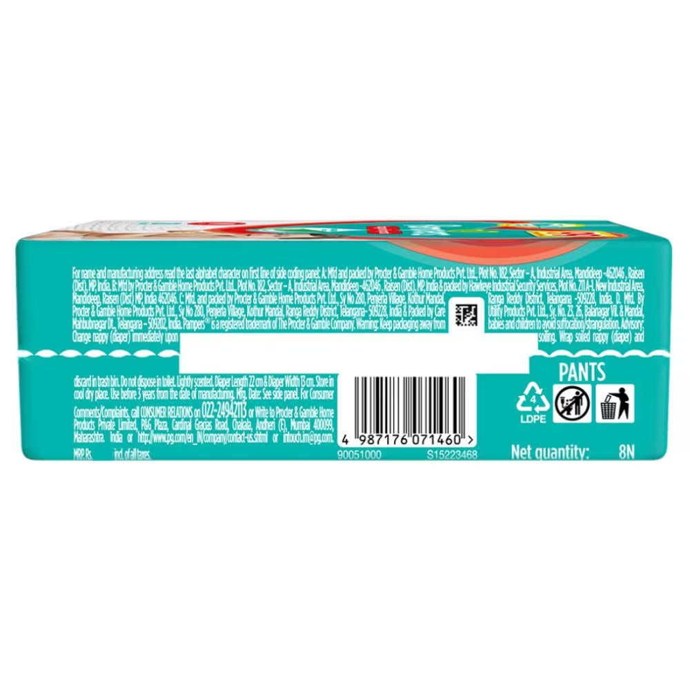 PAMPERS HAPPY SKIN PANTS MEDIUM 7-12KG 8N