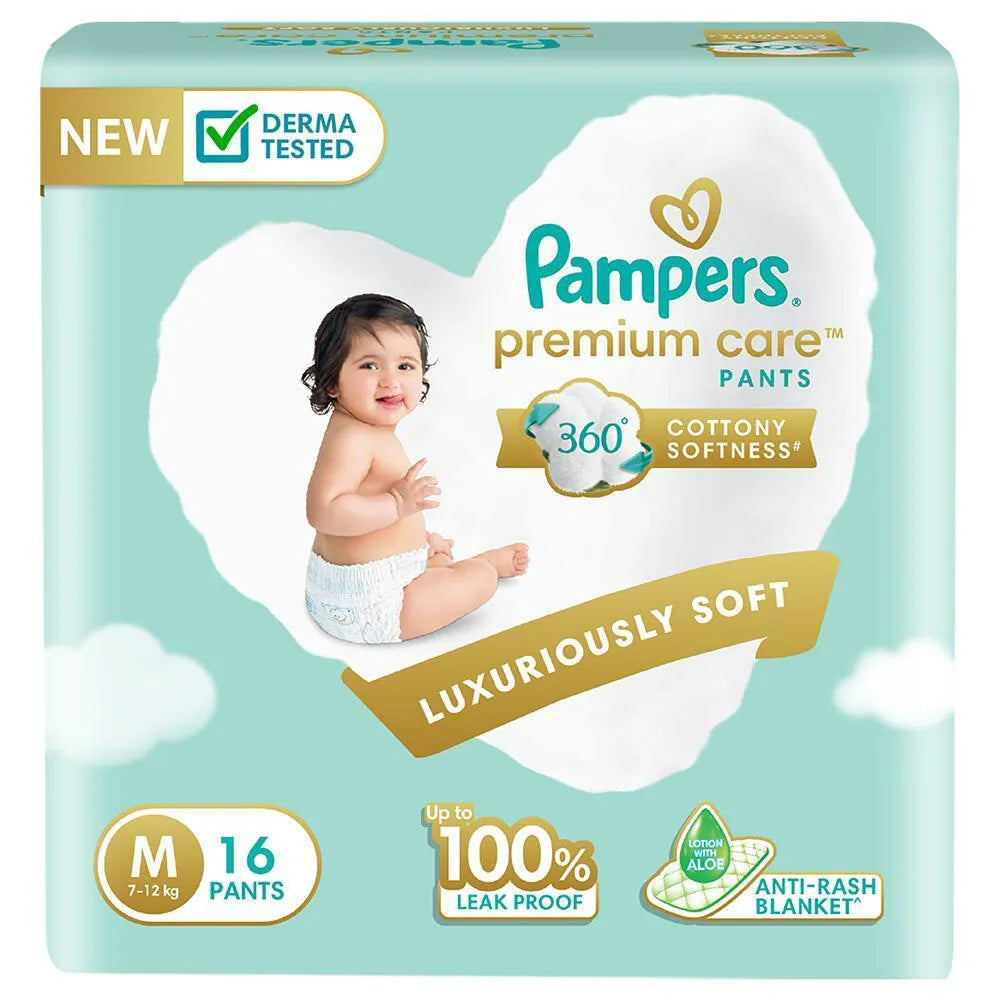 PAMPERS BABY PANTS M 7-12 KG 16 PANTS