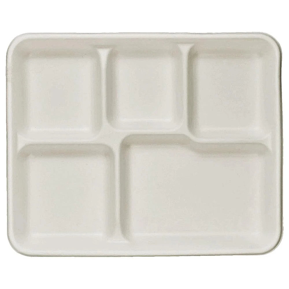 PAPPCO GREEN WARE 5 COMPARTMENT PLATE 10N
